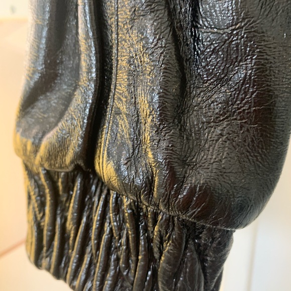 Vintage Liquid Leather Jacket Rock Industrial Goth Witchy 90’s Women’s Small - Picture 7 of 14